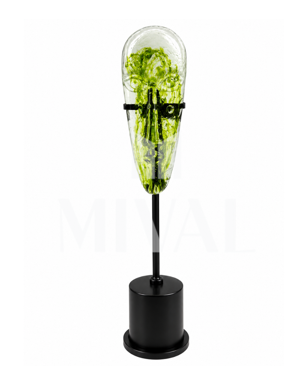 MASCARA LARGA VERDE CON BASE