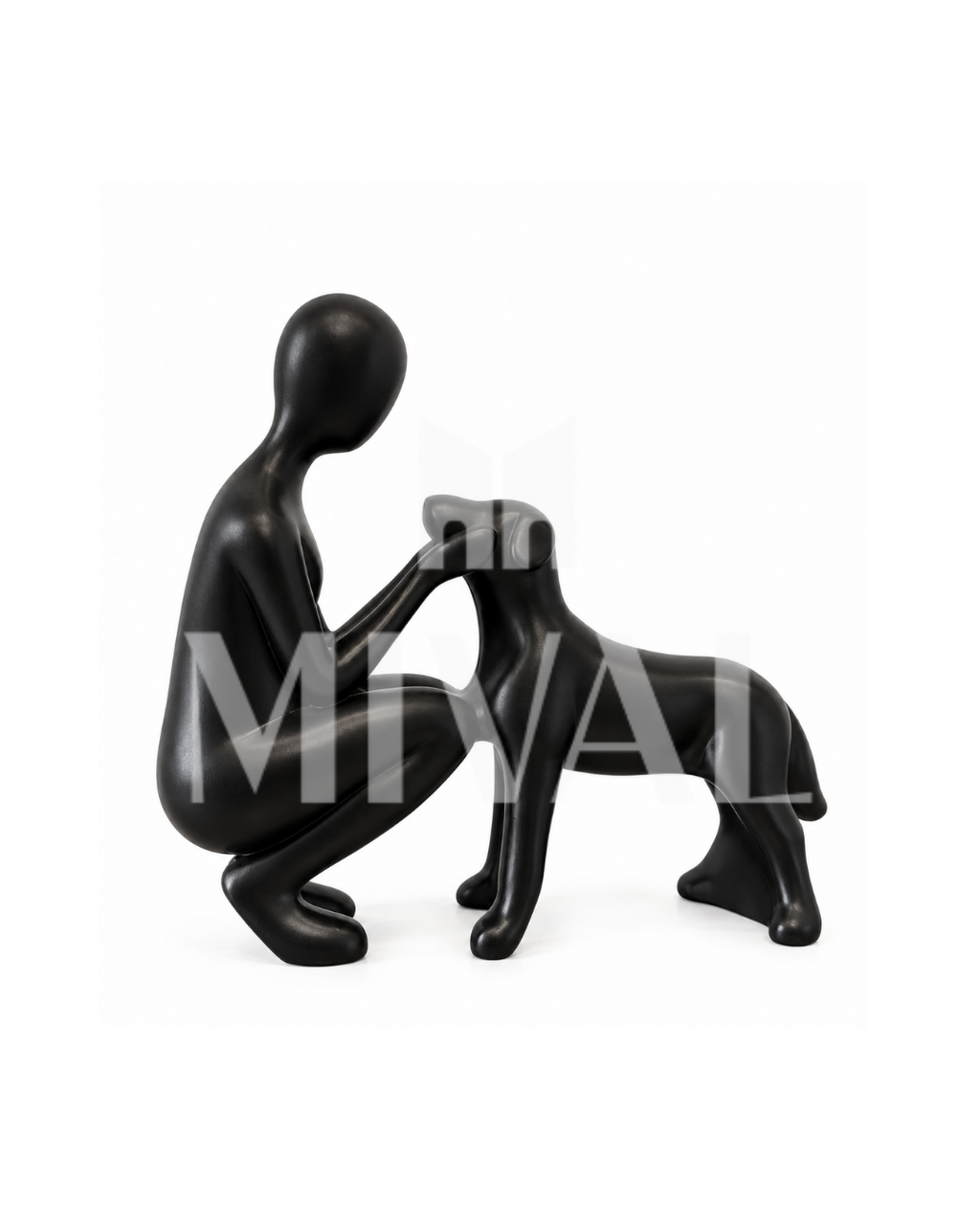 HOMBRE CON PERRO NEGRO