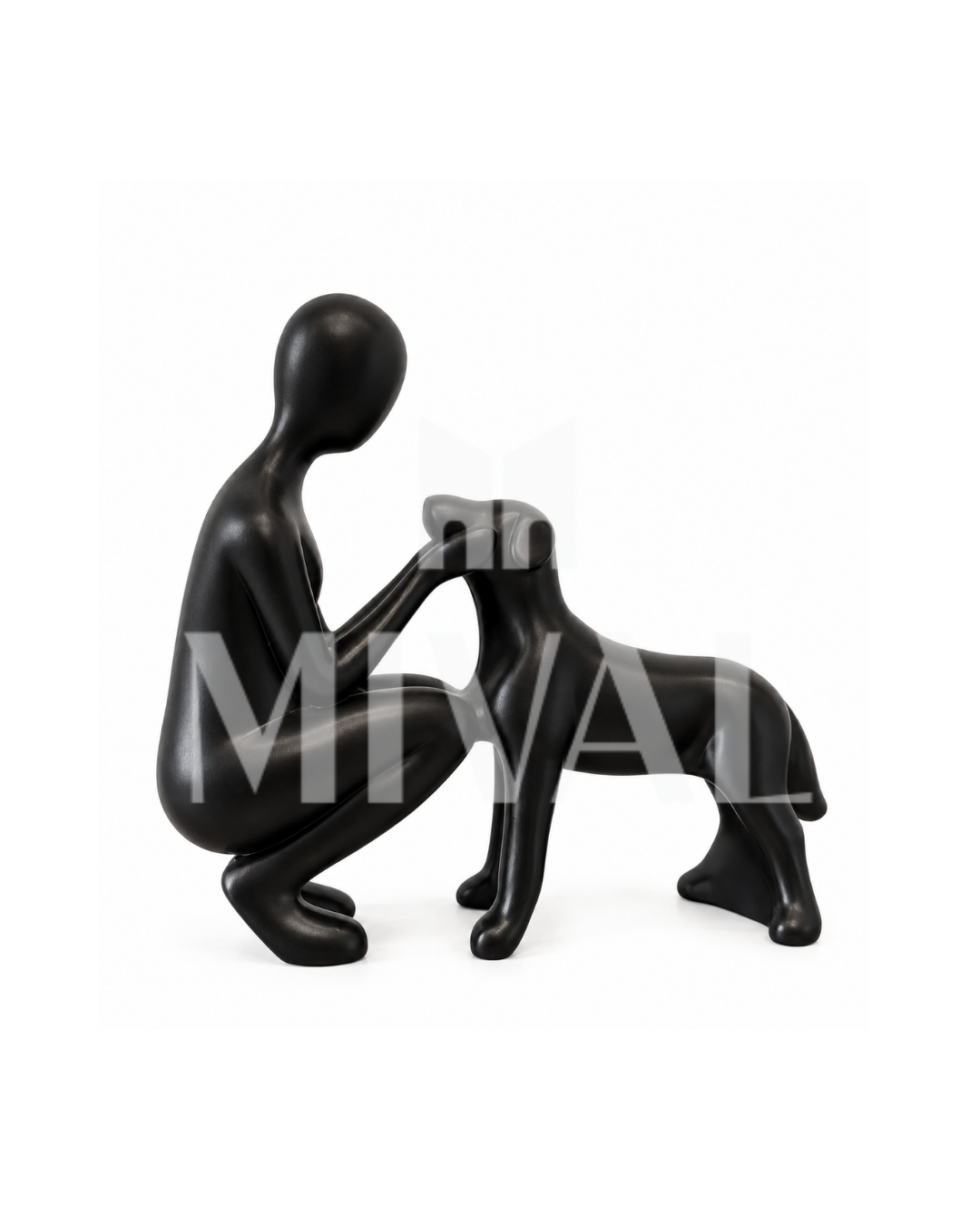 HOMBRE CON PERRO NEGRO