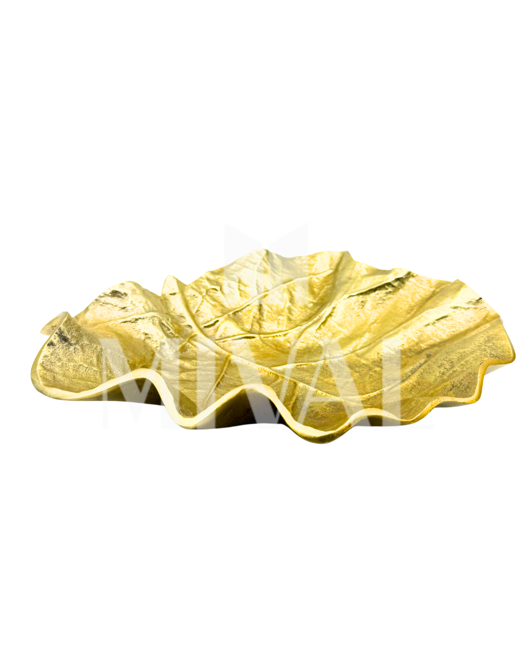 Charola hoja dorada