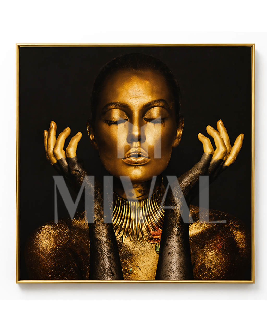 CUADRO MUJER DORADA