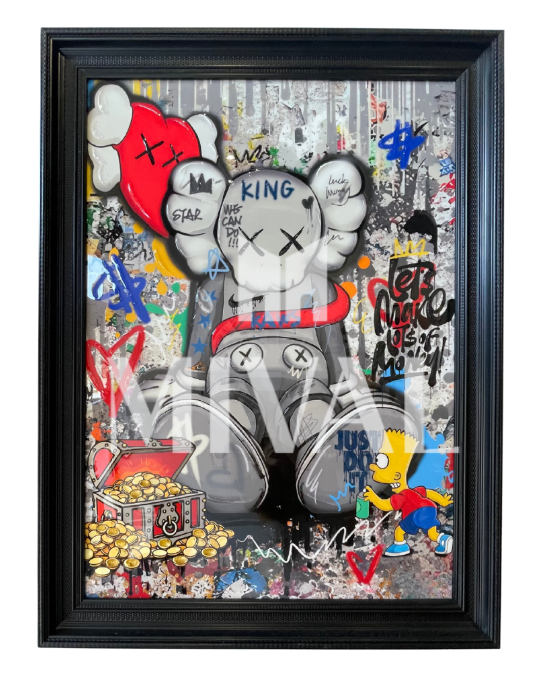 CUADRO KAWS SENTADO COLORES