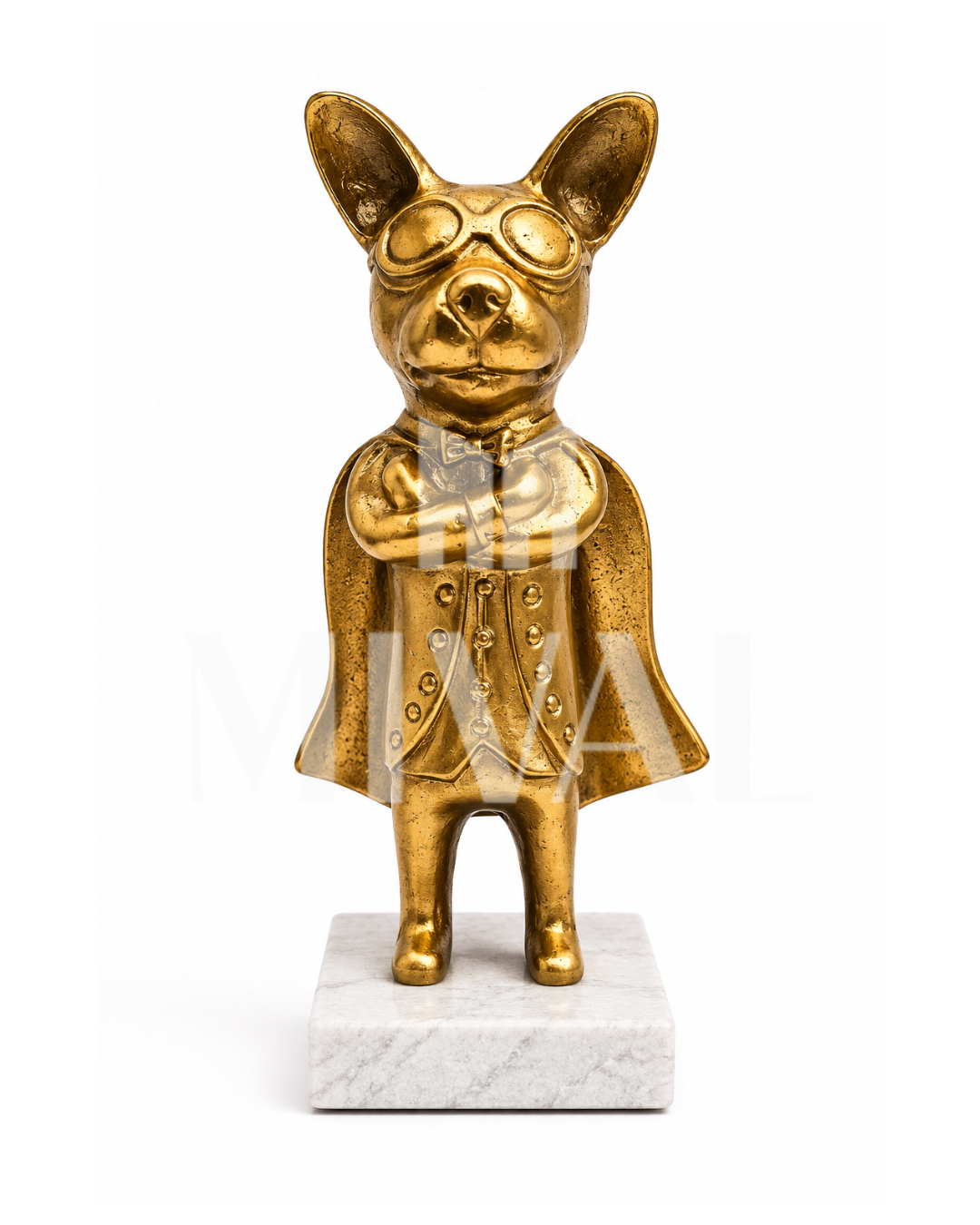 ESCULTURA PERRO SUPERHÉROE