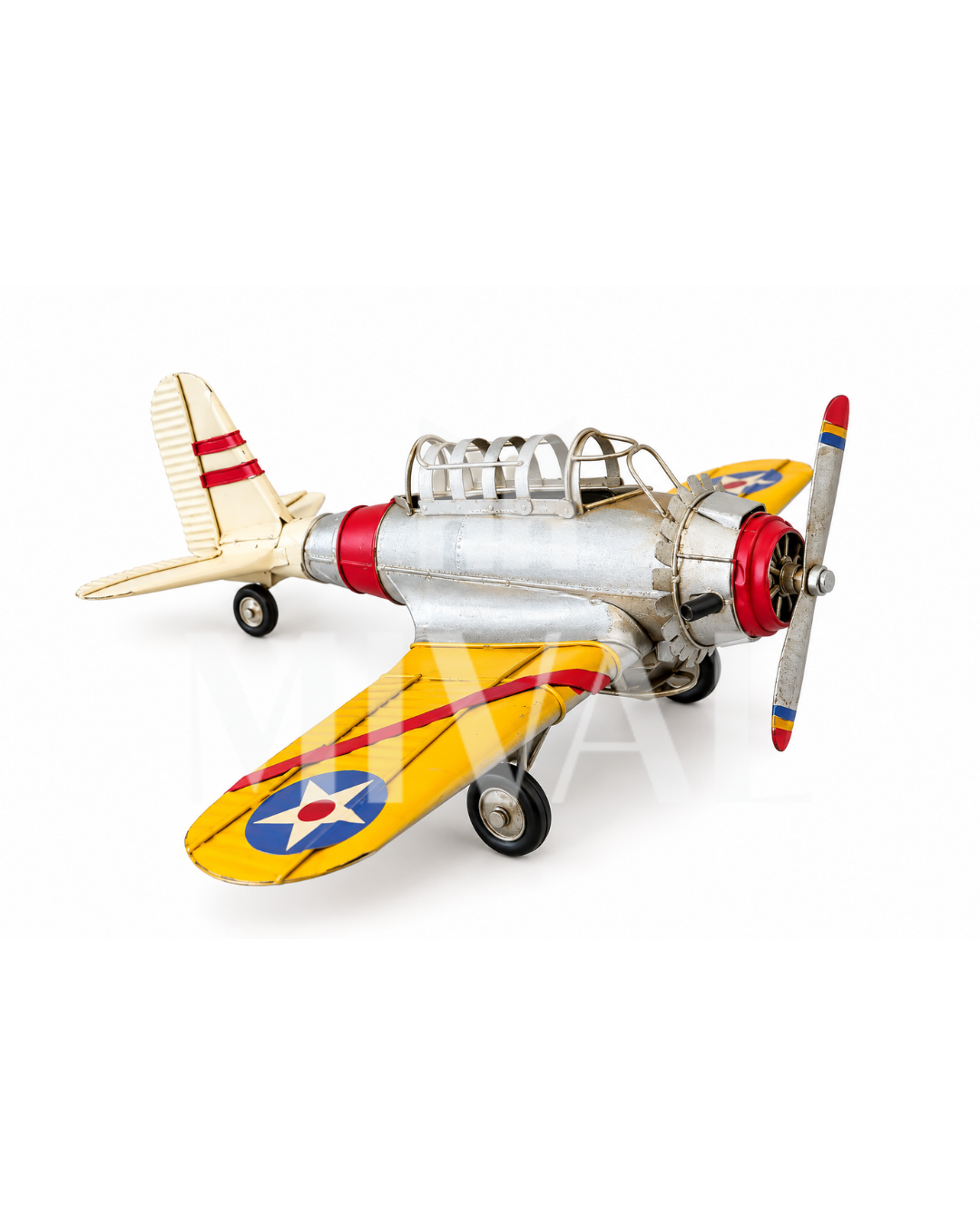 AVION DE METAL AMARILLO
