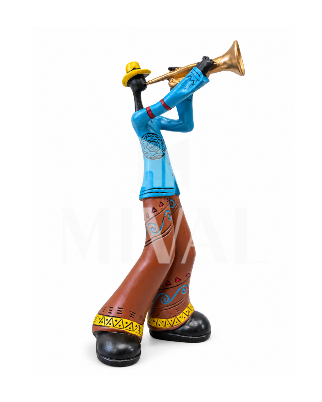 MUSICO TROMPETA AZUL