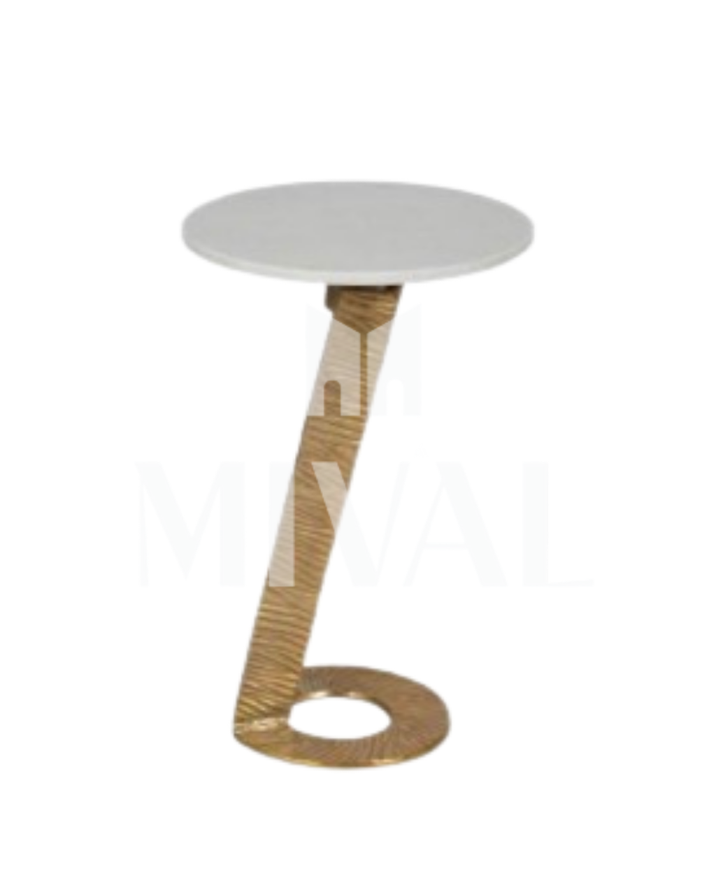 MESA METAL MARMOL BLANCO