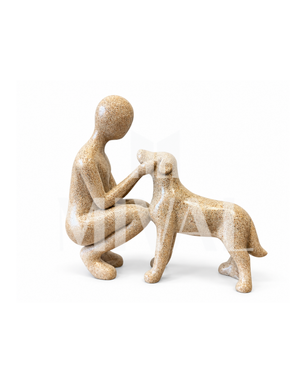 HOMBRE CON PERRO CAFE