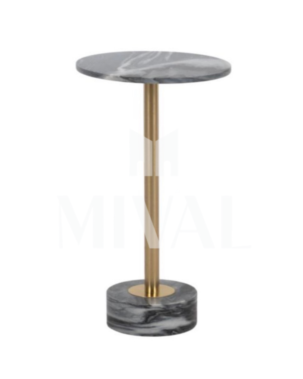 MESA METAL Y MARMOL NEGRA