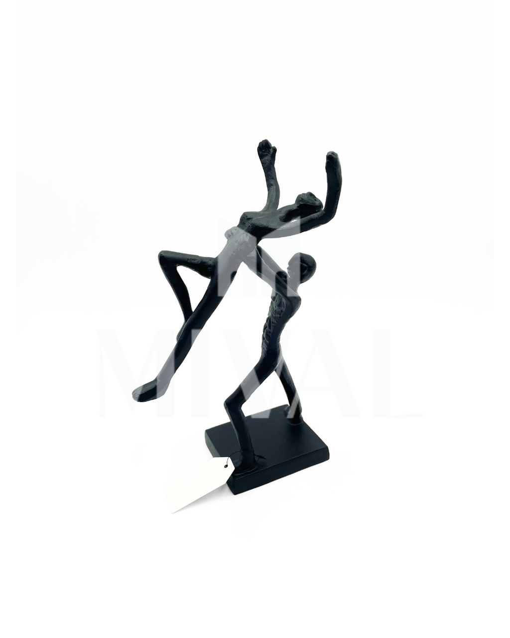 ESCULTURA HOMBRE Y MUJER ALZADA