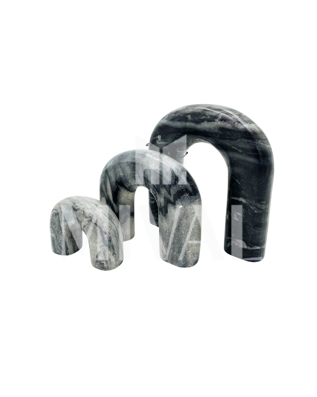JUEGO 3 ARCOS MARMOL GRIS