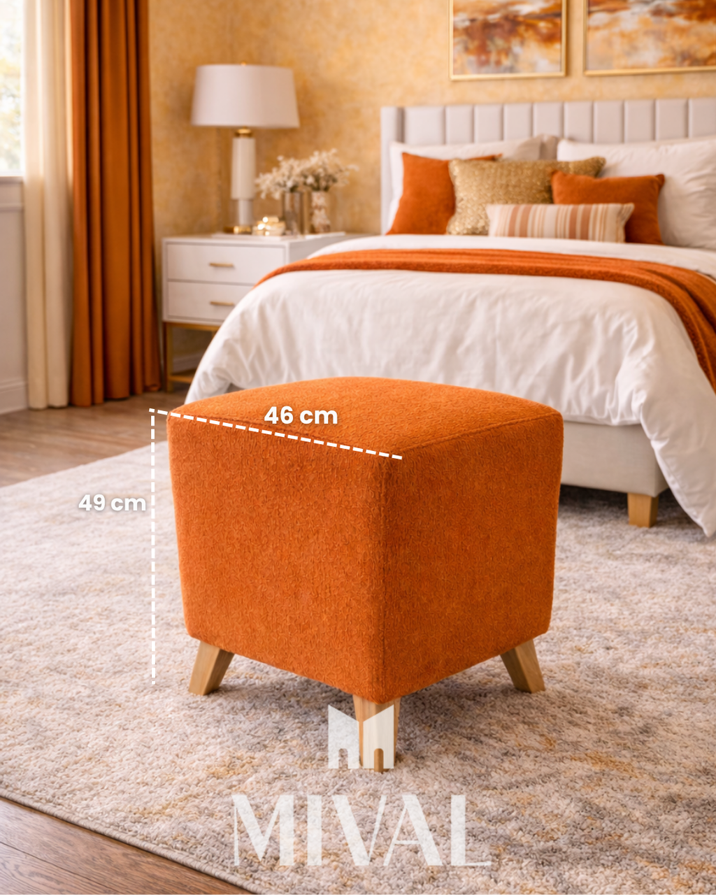 TABURETE CUBO MED ORANGE