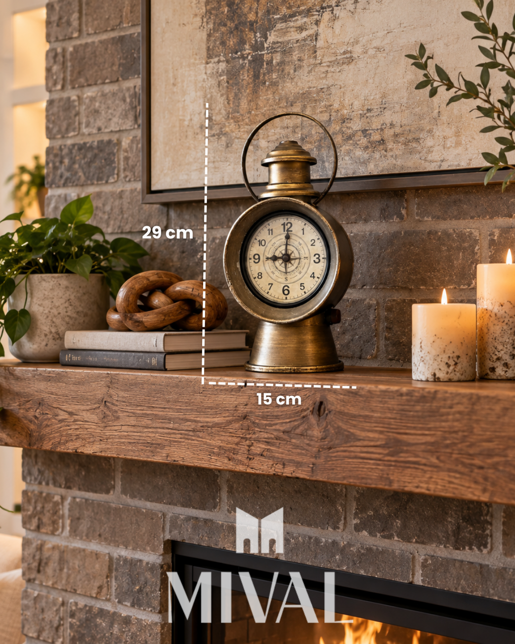 RELOJ DE MESA LINTERNA