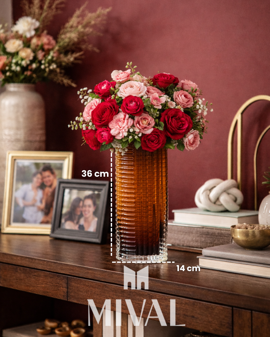 FLORERO RALLADO AMBAR