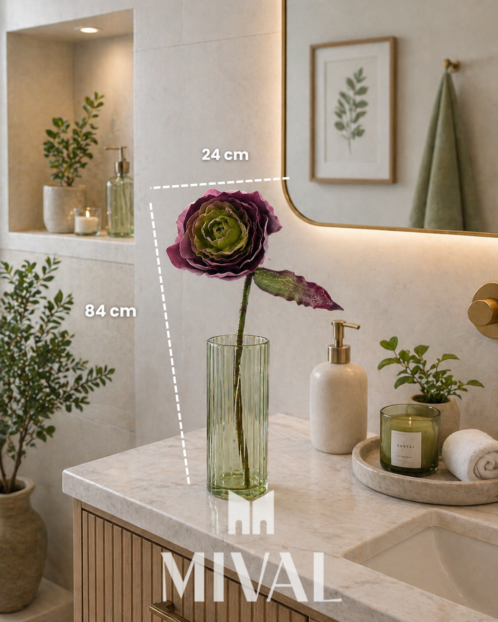 FLOR FOAM ROSAL VERDE