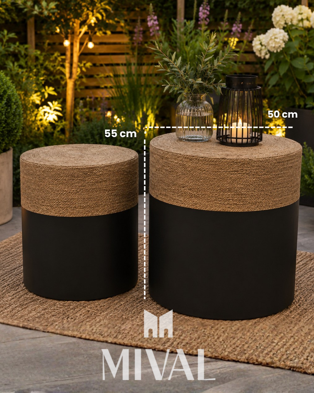 JGO MESAS RATTAN MADERA