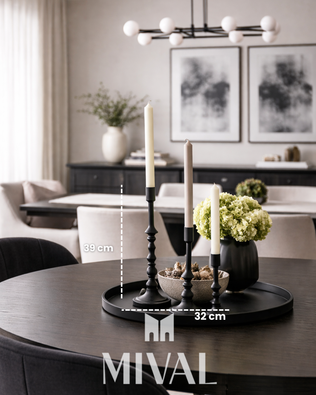 JGO CANDELABROS MALDI NEGRO