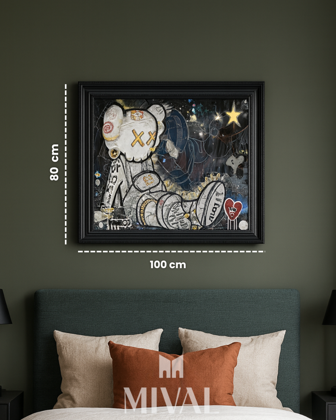 CUADRO KAWS SENTADO HORIZONTAL