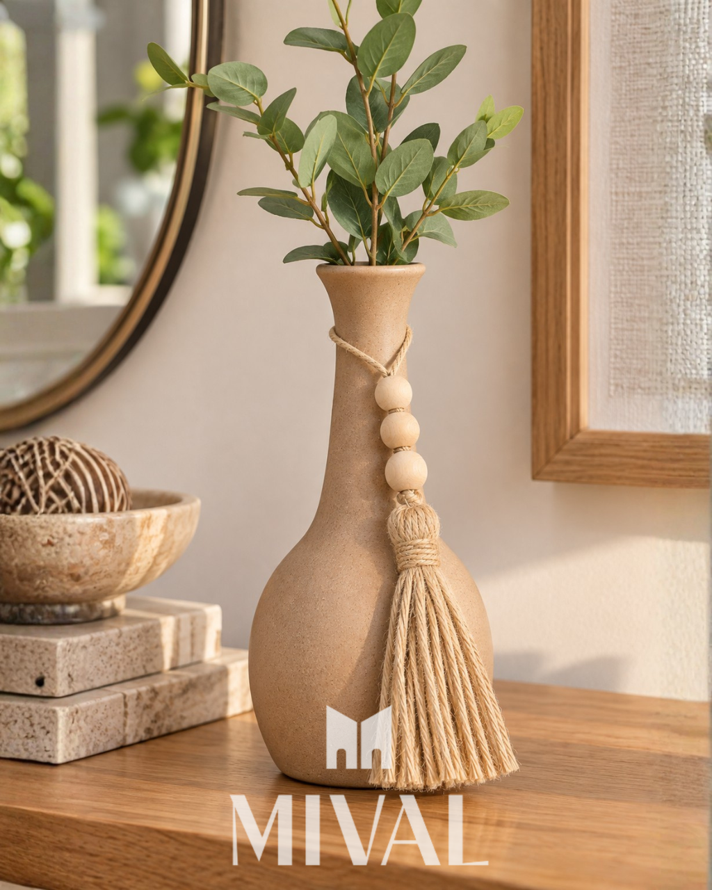 BORLA CON CUENCAS DE MADERA