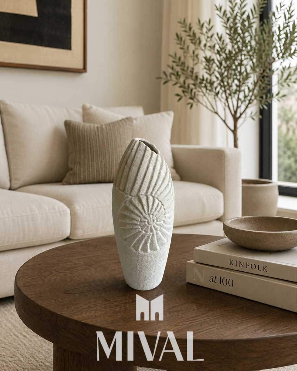 FLORERO CERAMICA BLANCO