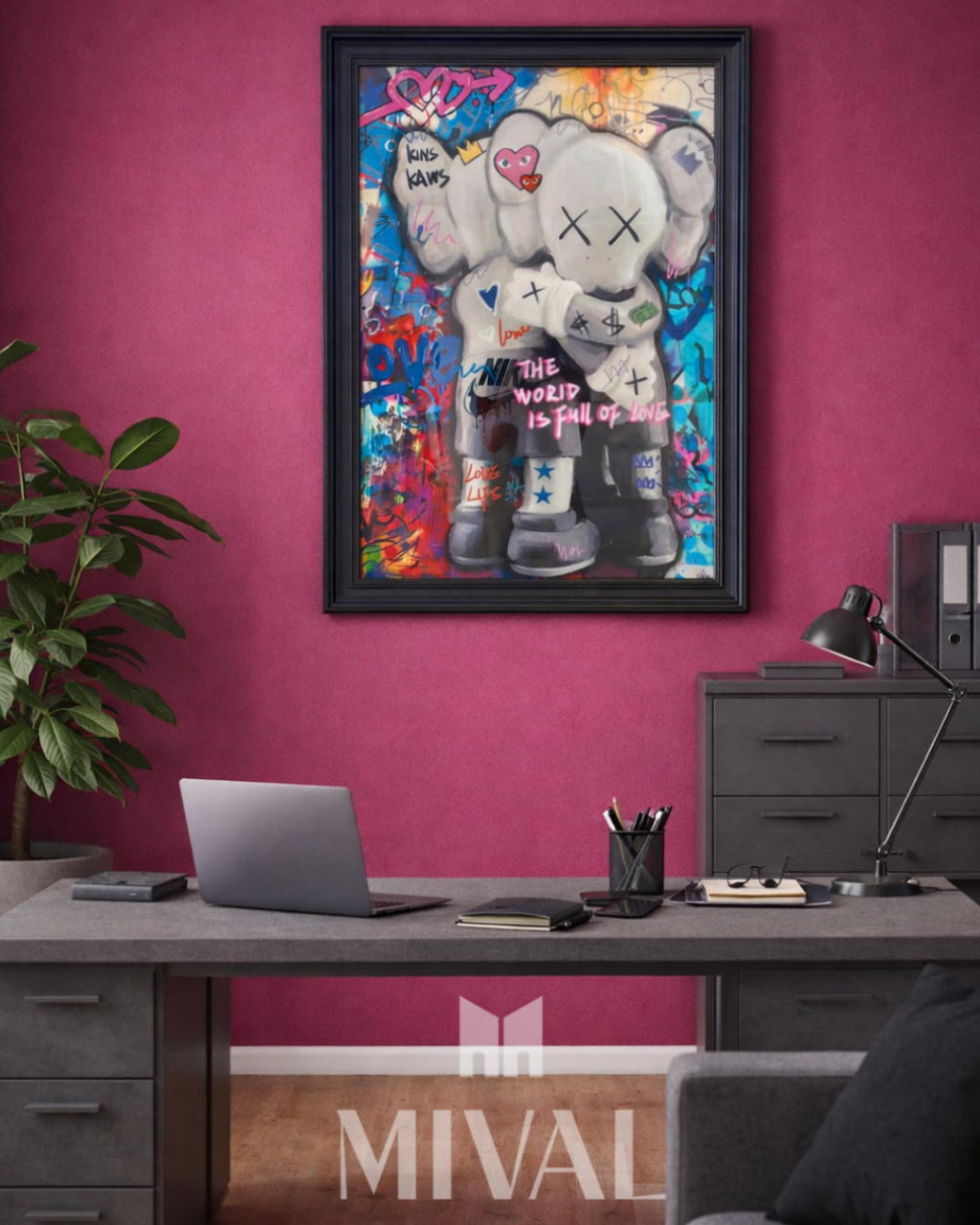 CUADRO KAWS ABRAZO