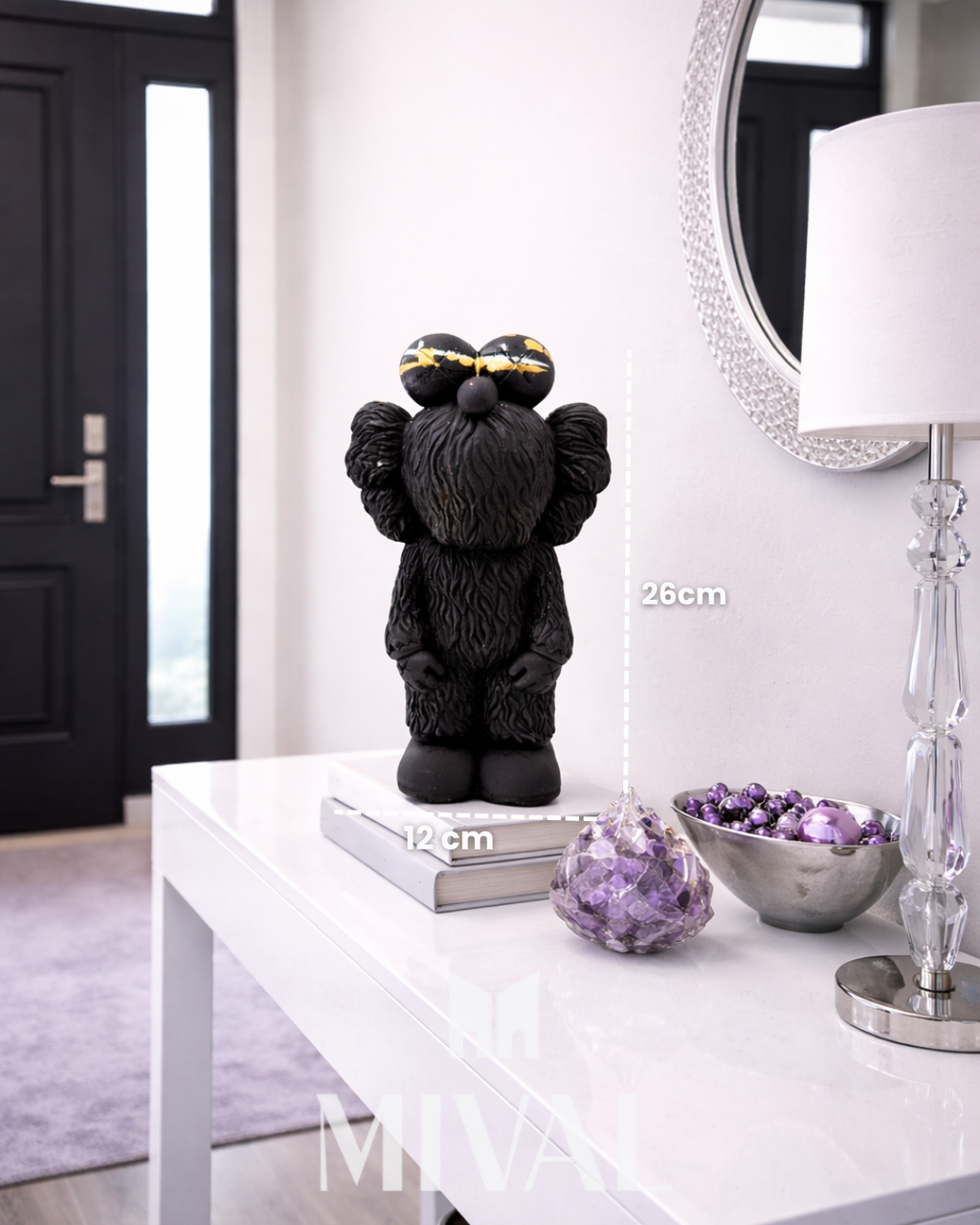 KAWS ELMO NEGRO CON DORADO