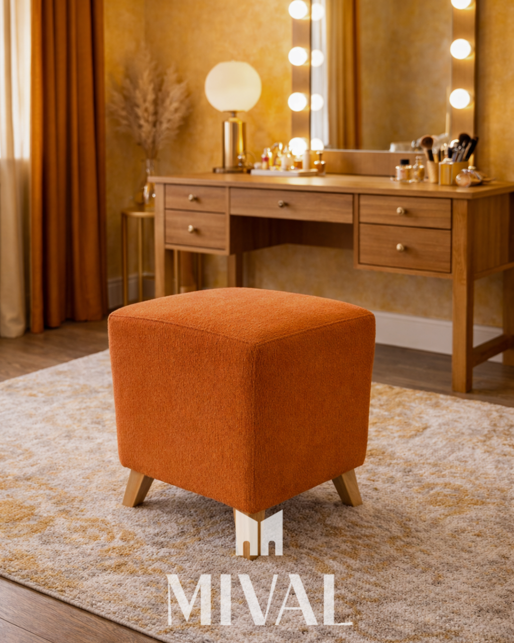 TABURETE CUBO MED ORANGE