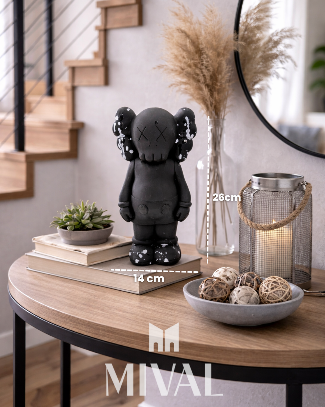KAWS MICKEY NEGRO CON DORADO