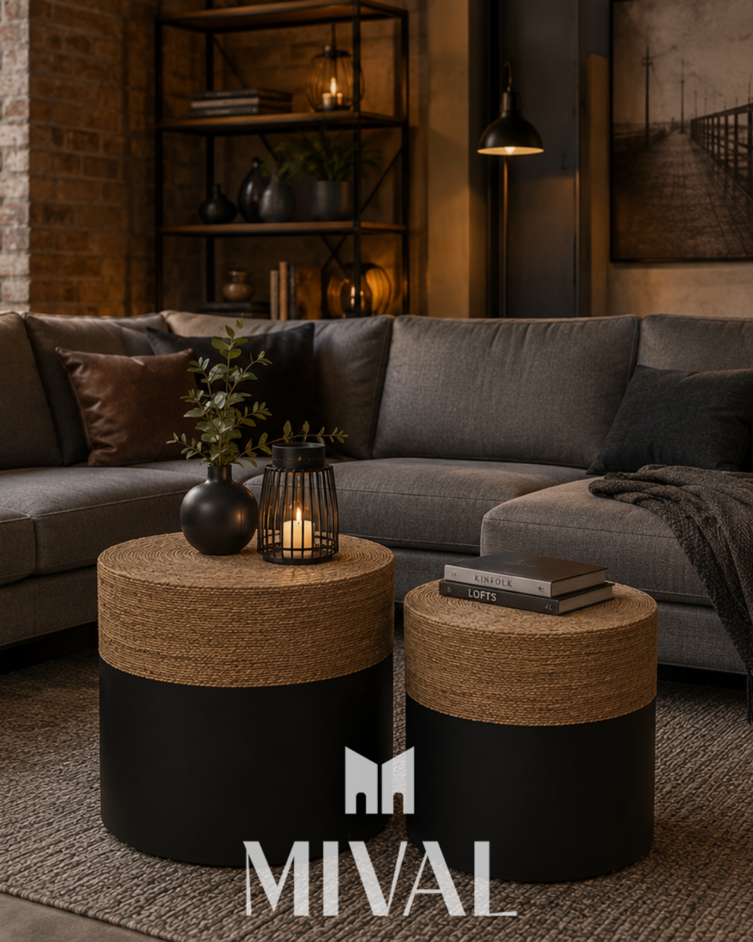 JGO MESAS RATTAN MADERA