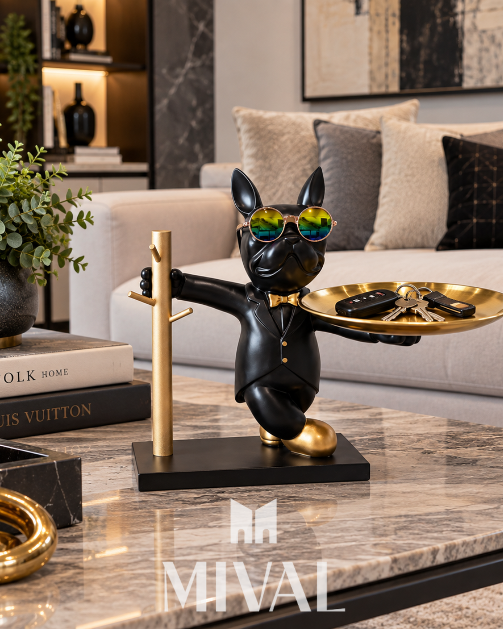 BASE PARA LLAVES PERRO BULDOG