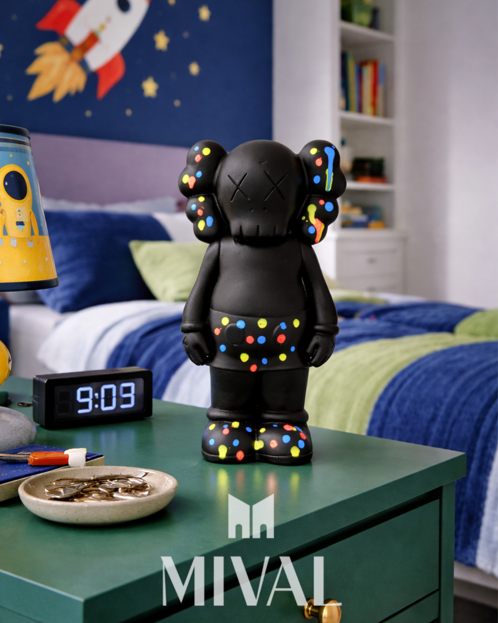 KAWS MICKEY NEGRO CON COLORES
