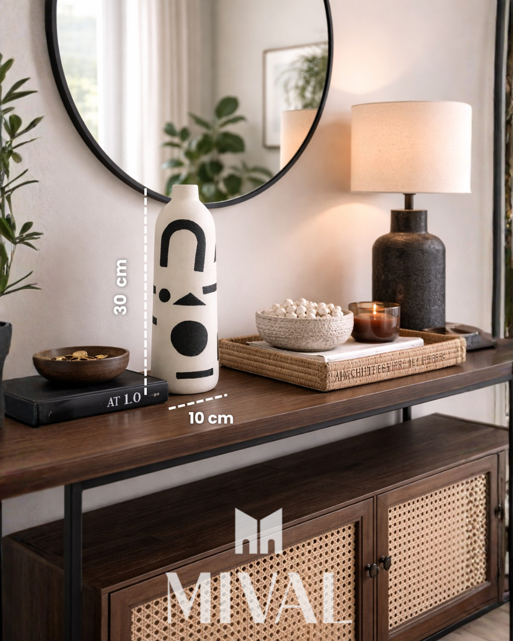 JARRON FUNKY CERAMICA BLANCA
