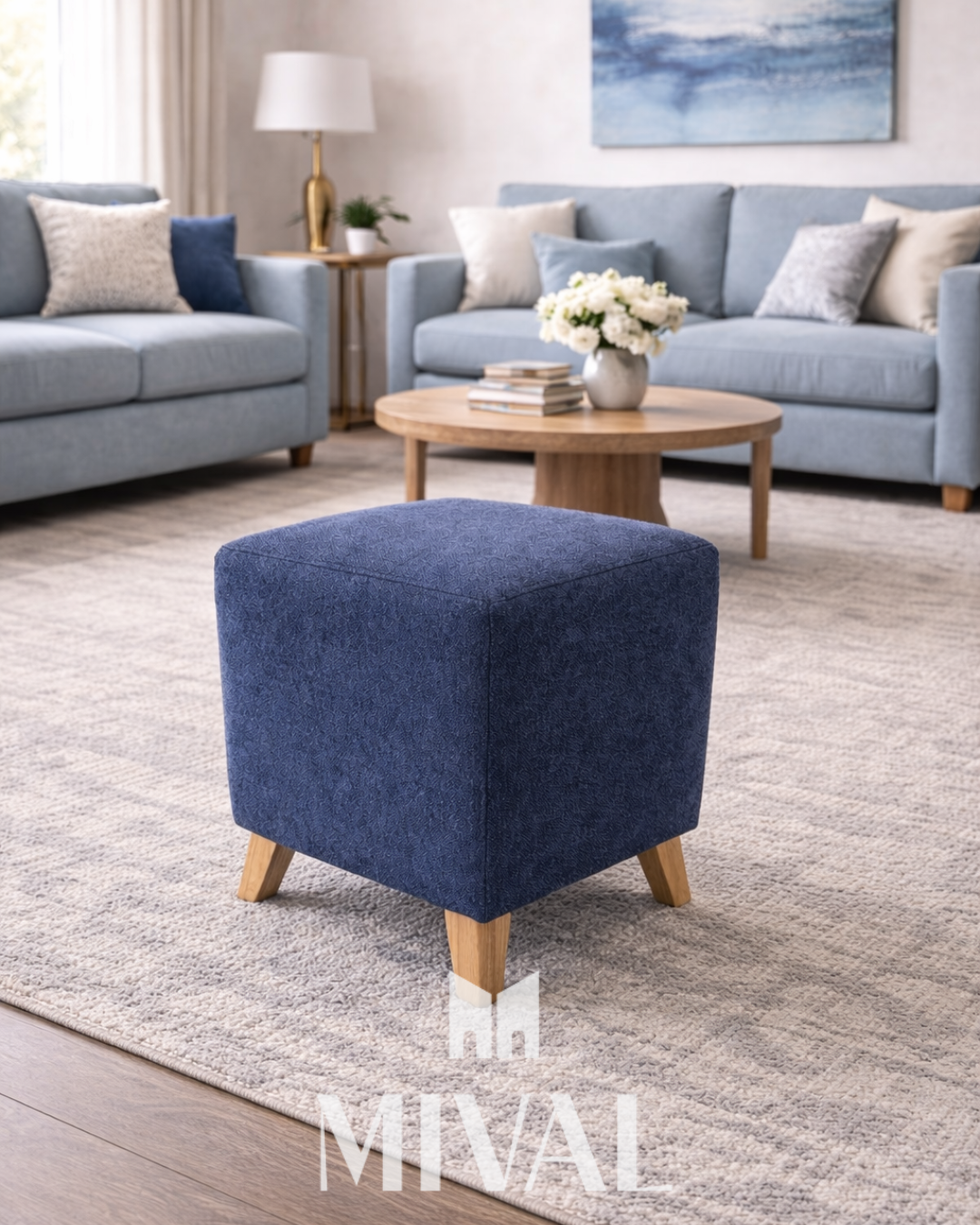 TABURETE CUBO MED NAVY