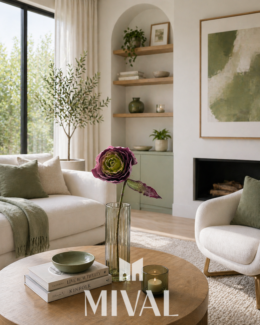 FLOR FOAM ROSAL VERDE