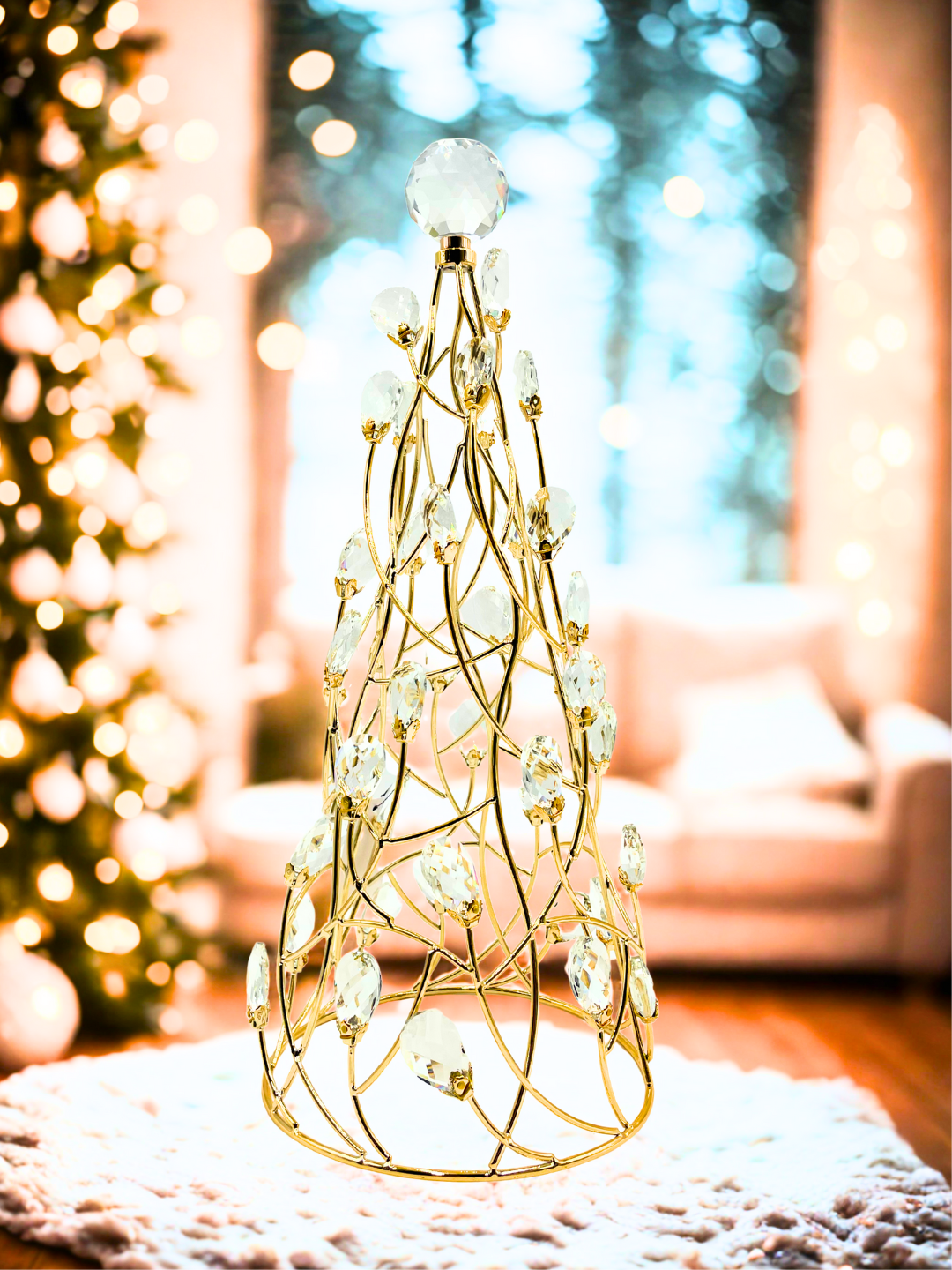 ARBOL DORADO CON PIEDRAS MED