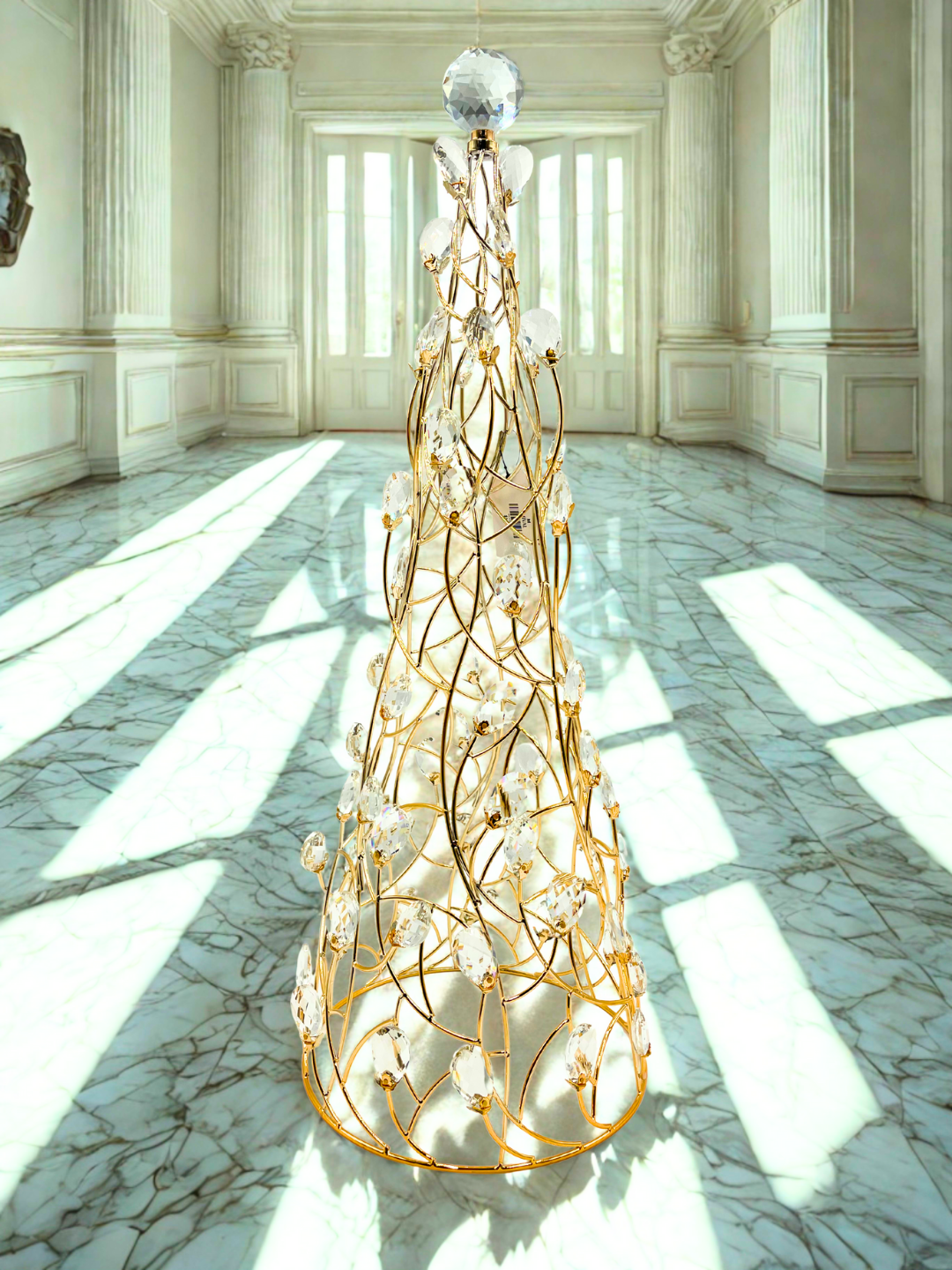 ARBOL DORADO CON PIEDRAS GDE