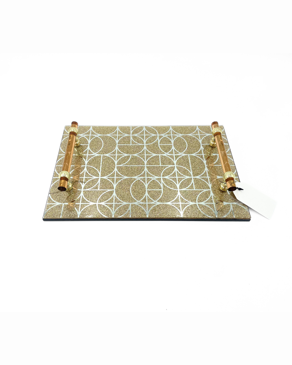 BANDEJAS CON AGARRADERAS DORADAS