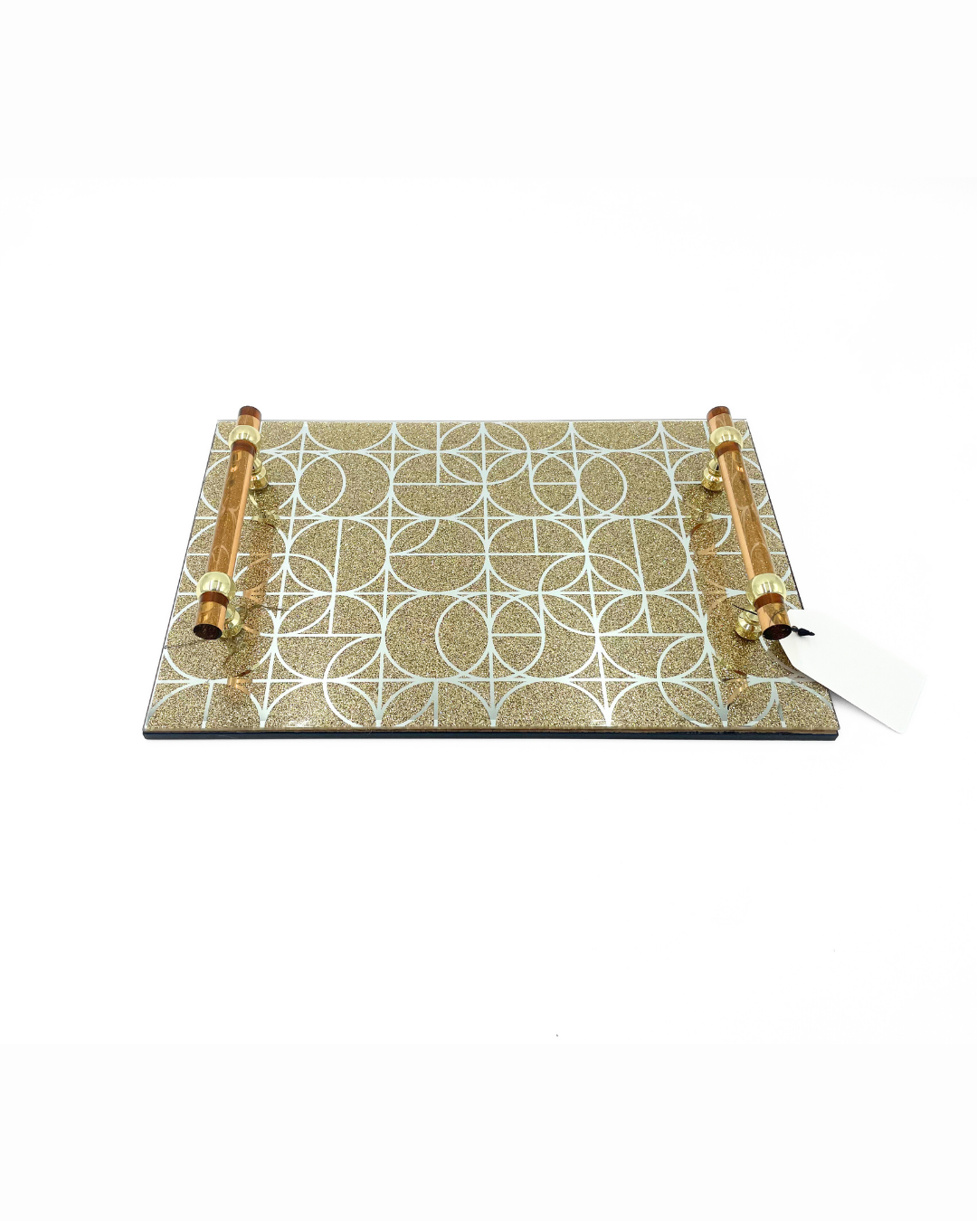 BANDEJAS CON AGARRADERAS DORADAS