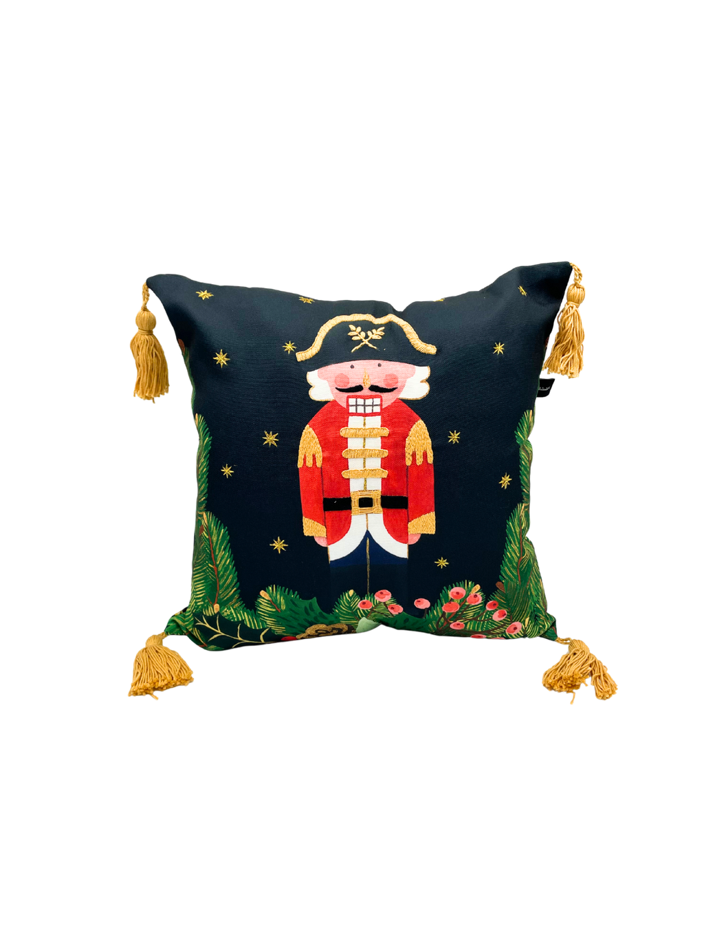 COJIN CASCANUECES NEGRO CON DORADO