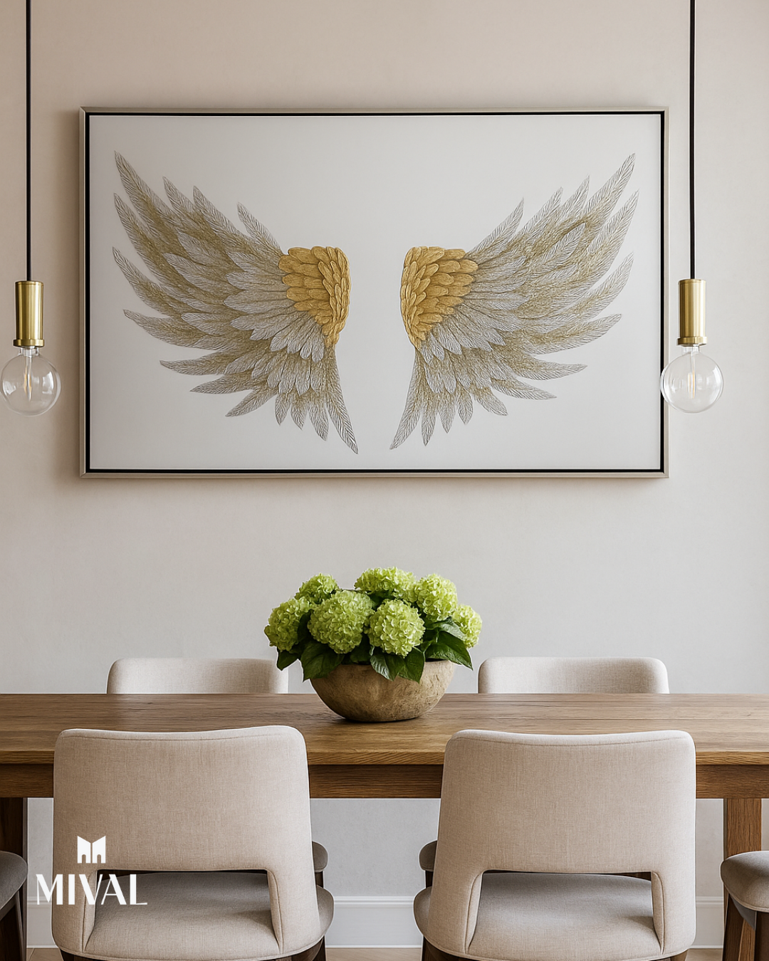 CUADRO ALAS MARCO PLATA