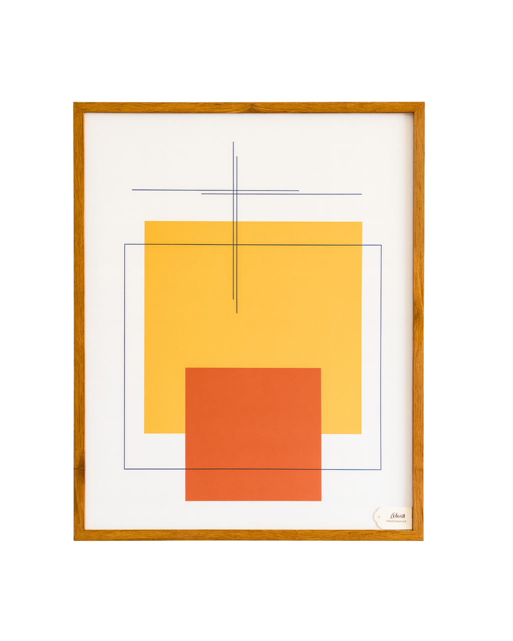 CUADRO AMARILLO Y ROJO FON BLANCO