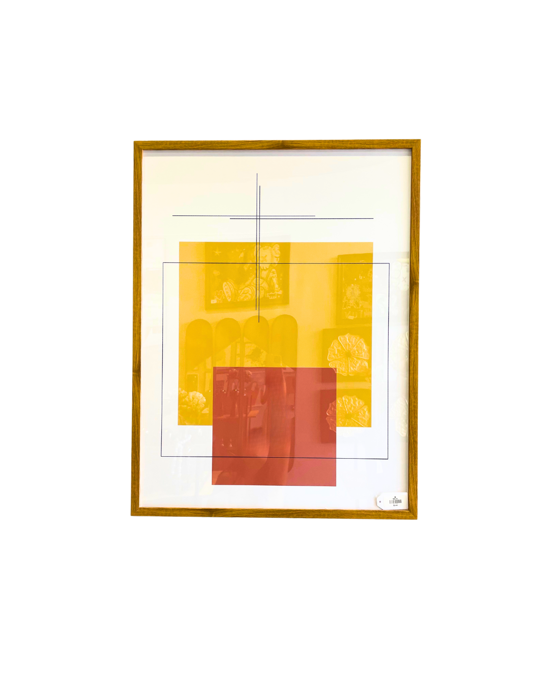 CUADRO AMARILLO Y ROJO FON BLANCO