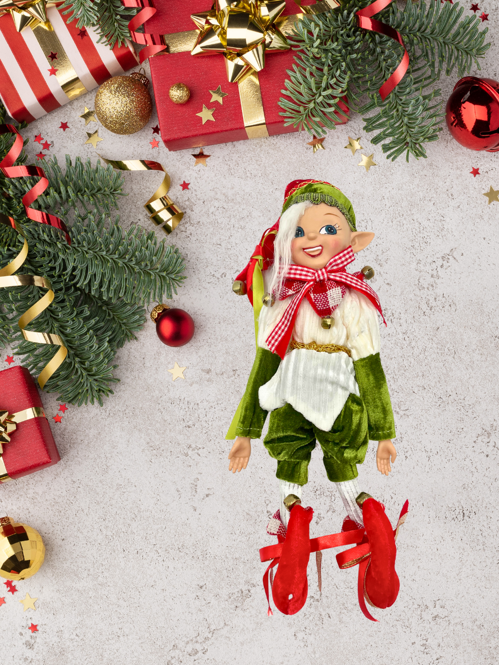 DUENDE VERDE CON BLANCO