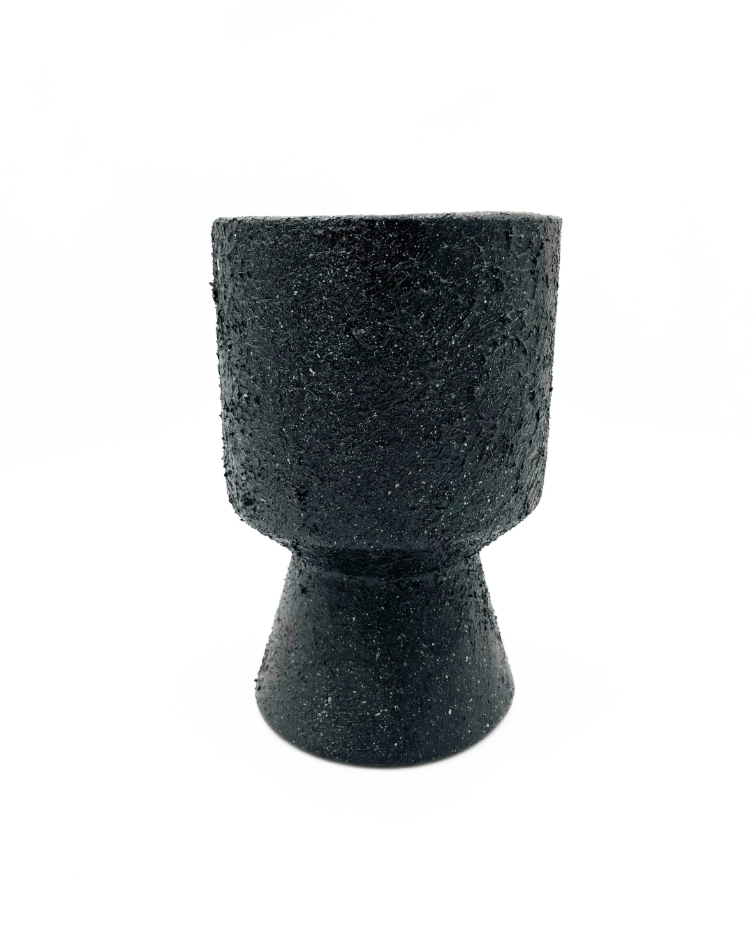 FLORERO VASO LISO GRANITO NEGRO