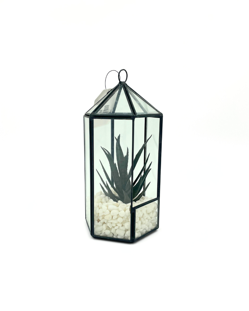 LAMPARA SUCULENTA CON PIEDRA