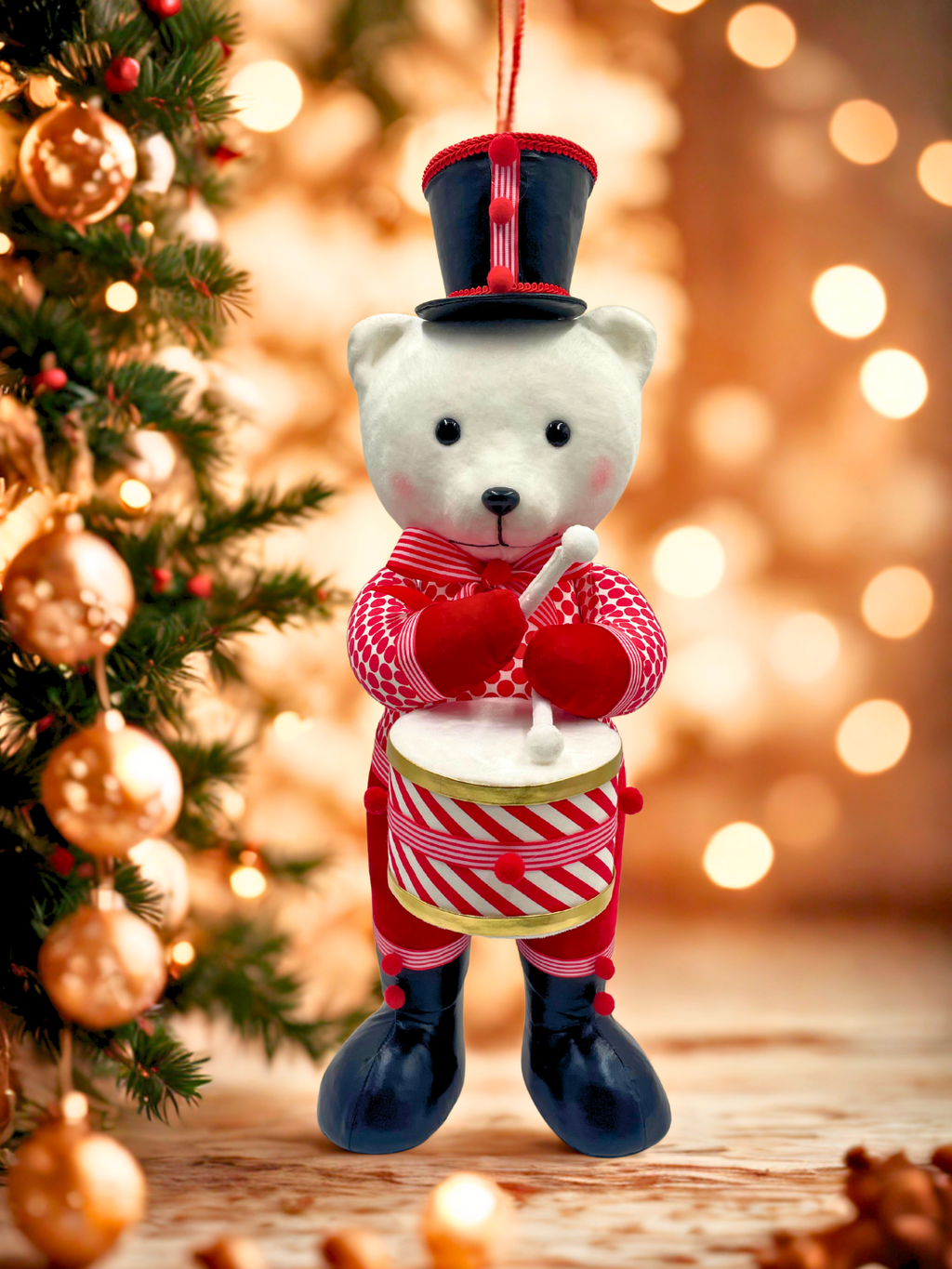 OSO TRAJE ROJO SOMBRERO