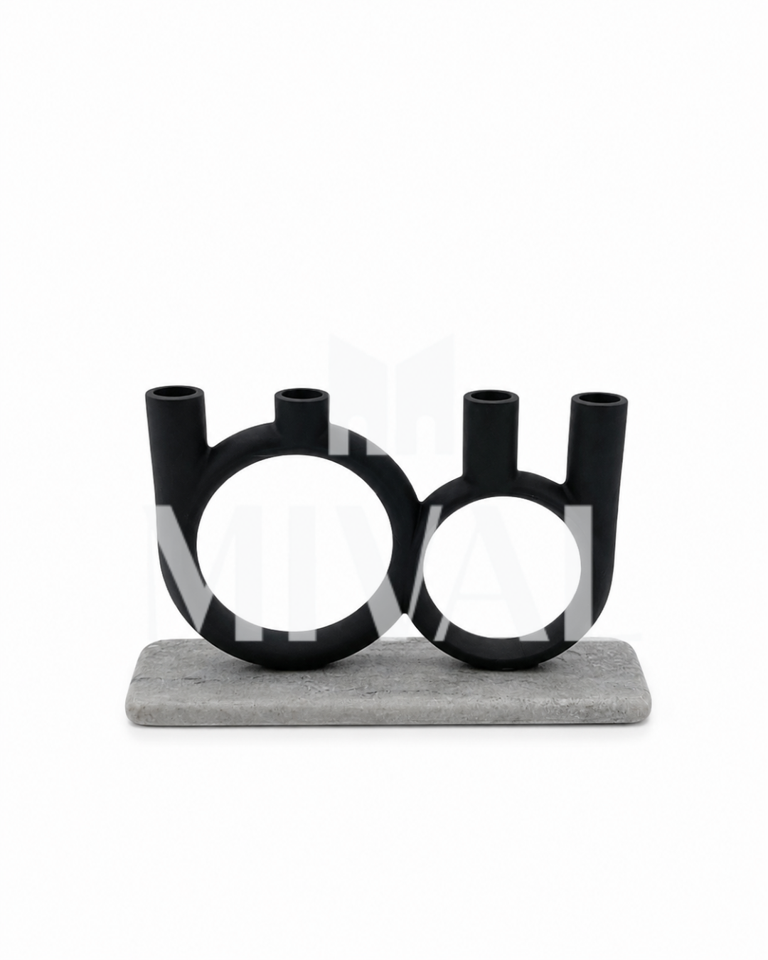 PORTAVELA 4 METAL NEGRO