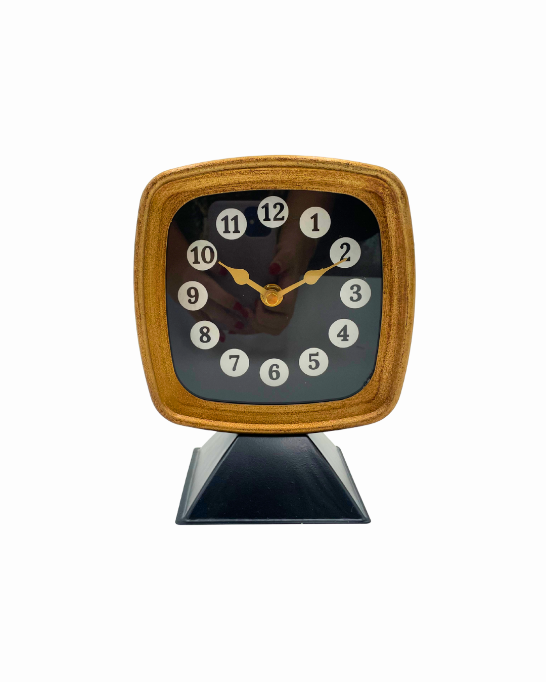 RELOJ NEGRO CON DORADO